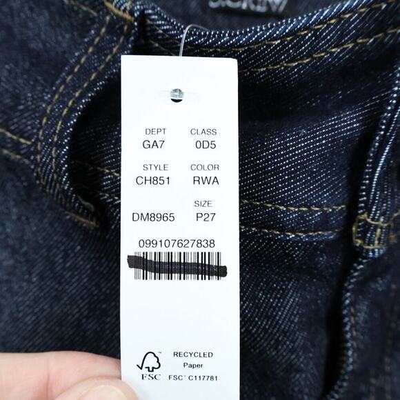 J.Crew Slim Wide Leg Jean Stacked Buttons Rinse Wash Size 27 Petite NWT - Picture 5 of 9